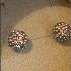 Hillberg & Berk Large Sparkle Ball Earrings